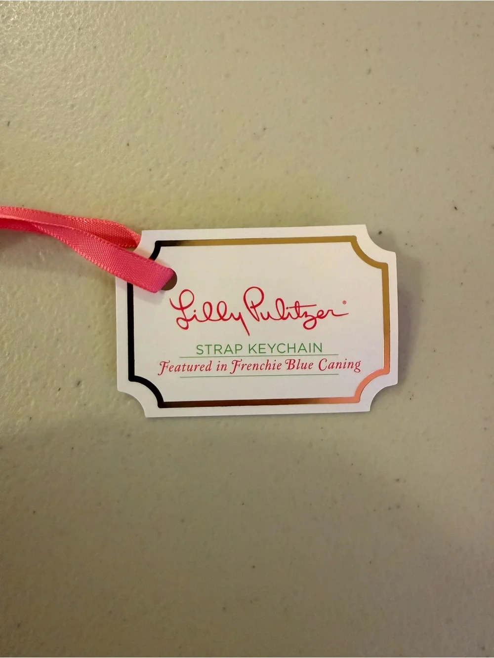 Lilly Pulitzer Strap Keychain in ‘Frenchie Blue Caning’ - *NWT*